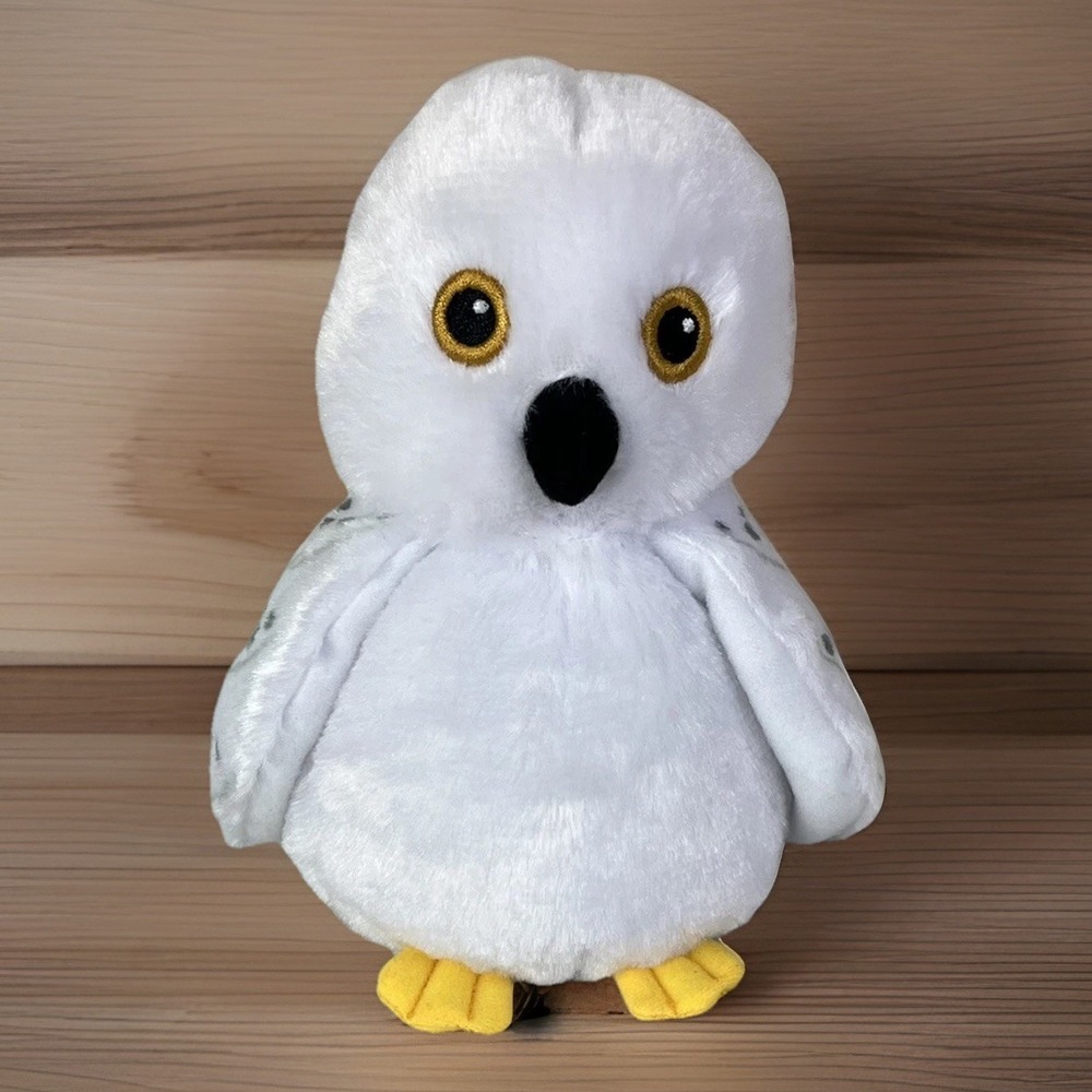Wizarding World Harry Potter Hedwig Snow Owl Plush 7'' Stuffed Animal White Soft